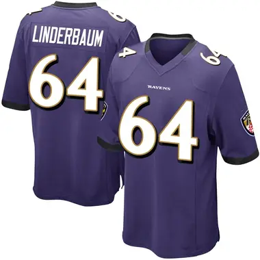 Men's Nike Baltimore Ravens Tyler Linderbaum Team Color Jersey - Purple Game