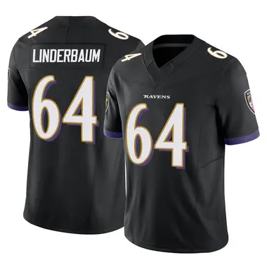 Men's Nike Baltimore Ravens Tyler Linderbaum Vapor F.U.S.E. Jersey - Black Limited
