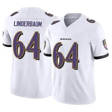 Men's Nike Baltimore Ravens Tyler Linderbaum Vapor F.U.S.E. Jersey - White Limited