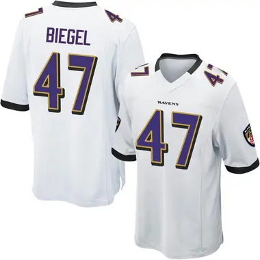 Men's Nike Baltimore Ravens Vince Biegel Jersey - White Game