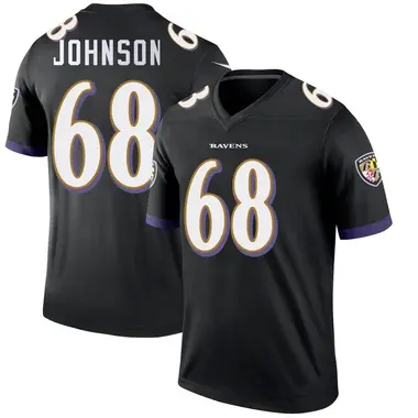 Men's Nike Baltimore Ravens Zack Johnson Jersey - Black Legend