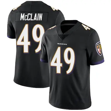 Men's Nike Baltimore Ravens Zakoby McClain Alternate Vapor Untouchable Jersey - Black Limited
