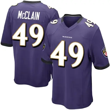 Men's Nike Baltimore Ravens Zakoby McClain Team Color Jersey - Purple Game