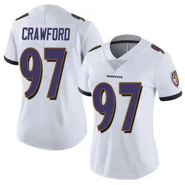 Women's Nike Baltimore Ravens Aaron Crawford Vapor Untouchable Jersey - White Limited