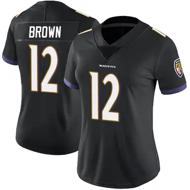 Women's Nike Baltimore Ravens Anthony Brown Alternate Vapor Untouchable Jersey - Black Limited
