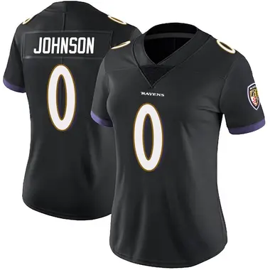 Women's Nike Baltimore Ravens Aron Johnson Alternate Vapor Untouchable Jersey - Black Limited