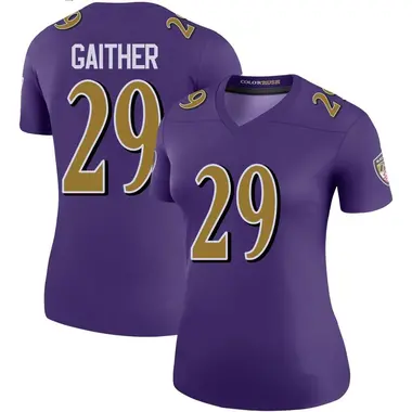 Women's Nike Baltimore Ravens Bailey Gaither Color Rush Jersey - Purple Legend