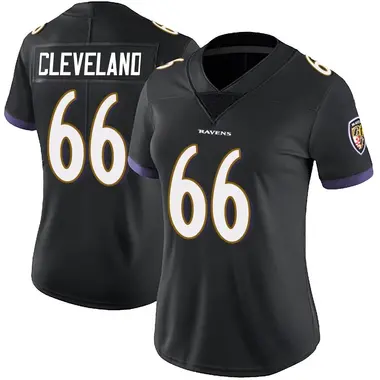 Women's Nike Baltimore Ravens Ben Cleveland Alternate Vapor Untouchable Jersey - Black Limited