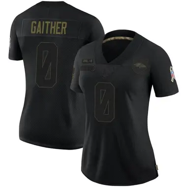 Women's Nike Baltimore Ravens Brian Gaither 2020 Salute To Service Jersey - Black Limited