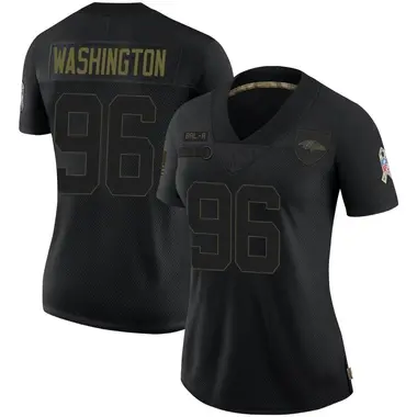 Women's Nike Baltimore Ravens Broderick Washington 2020 Salute To Service Jersey - Black Limited