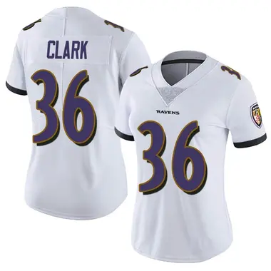 Women's Baltimore Ravens Chuck Clark Vapor Untouchable Jersey - White...