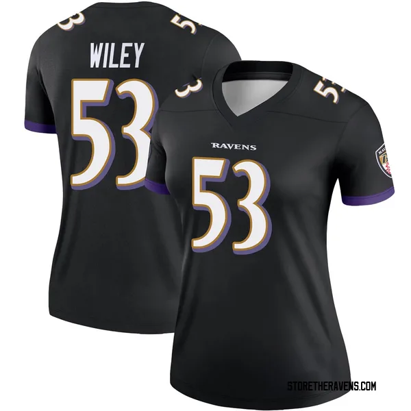 Women's Nike Baltimore Ravens Chuck Wiley Jersey Black Legend