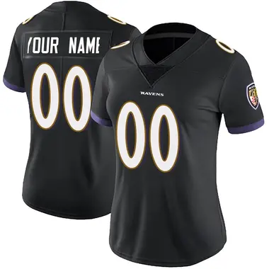 Women's Nike Baltimore Ravens Custom Alternate Vapor Untouchable Jersey - Black Limited