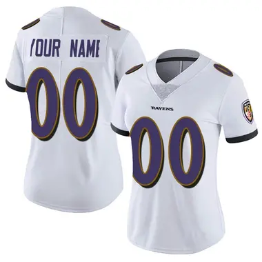 Women's Nike Baltimore Ravens Custom Vapor Untouchable Jersey - White Limited