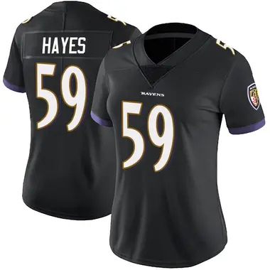 Women's Nike Baltimore Ravens Daelin Hayes Alternate Vapor Untouchable Jersey - Black Limited