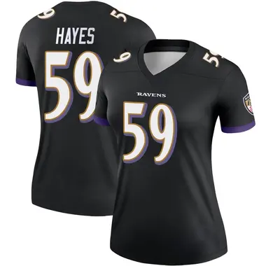 Women's Nike Baltimore Ravens Daelin Hayes Jersey - Black Legend