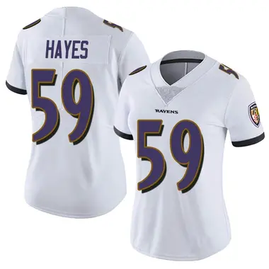 Women's Nike Baltimore Ravens Daelin Hayes Vapor Untouchable Jersey - White Limited