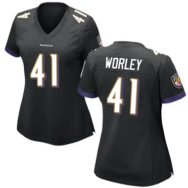 Women's Nike Baltimore Ravens Daryl Worley Jersey - Black Game