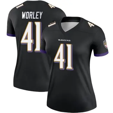 Women's Nike Baltimore Ravens Daryl Worley Jersey - Black Legend