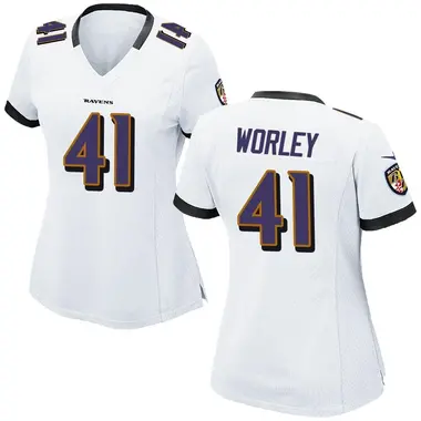 Women's Nike Baltimore Ravens Daryl Worley Jersey - White Game