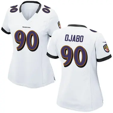Women's Nike Baltimore Ravens David Ojabo Jersey - White Game