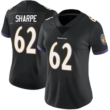 Women's Nike Baltimore Ravens David Sharpe Alternate Vapor Untouchable Jersey - Black Limited