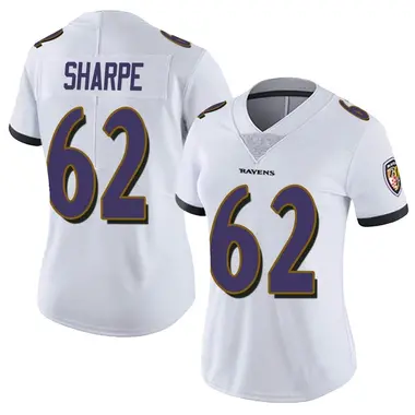 Women's Nike Baltimore Ravens David Sharpe Vapor Untouchable Jersey - White Limited