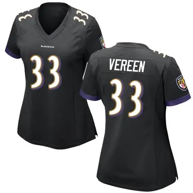 Women's Nike Baltimore Ravens David Vereen Jersey - Black Game