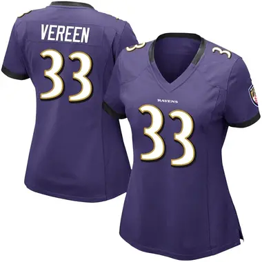 Women's Nike Baltimore Ravens David Vereen Team Color Vapor Untouchable Jersey - Purple Limited
