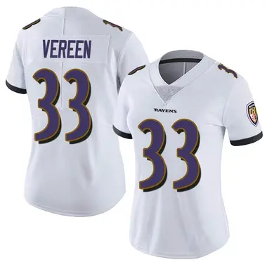 Women's Nike Baltimore Ravens David Vereen Vapor Untouchable Jersey - White Limited