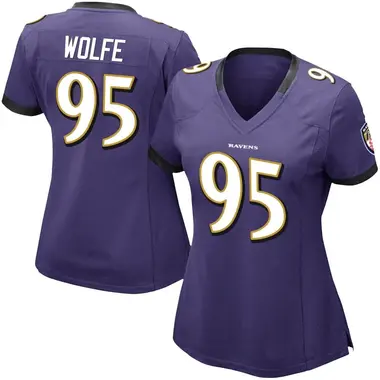 Women's Nike Baltimore Ravens Derek Wolfe Team Color Vapor Untouchable Jersey - Purple Limited