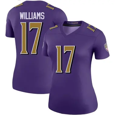 Women's Nike Baltimore Ravens Devon Williams Color Rush Jersey - Purple Legend
