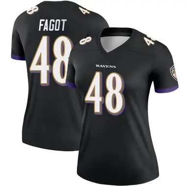 Women's Nike Baltimore Ravens Diego Fagot Jersey - Black Legend