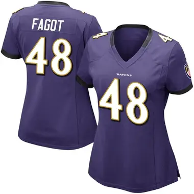 Women's Nike Baltimore Ravens Diego Fagot Team Color Vapor Untouchable Jersey - Purple Limited