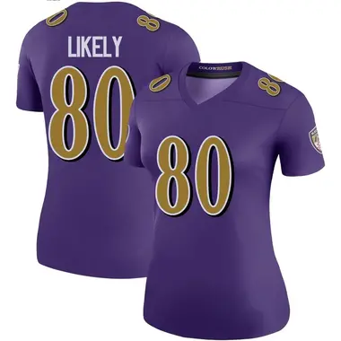 Women's Nike Baltimore Ravens Isaiah Likely Color Rush Jersey - Purple Legend