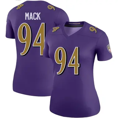 Women's Nike Baltimore Ravens Isaiah Mack Color Rush Jersey - Purple Legend