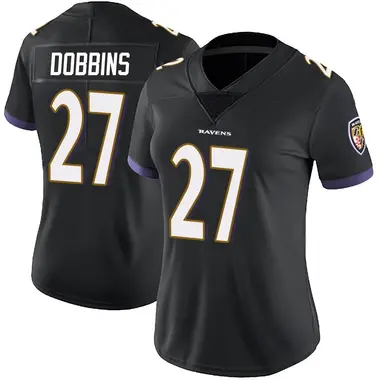 Women's Nike Baltimore Ravens J.K. Dobbins Alternate Vapor Untouchable Jersey - Black Limited