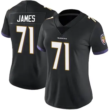 Women's Nike Baltimore Ravens Ja'Wuan James Alternate Vapor Untouchable Jersey - Black Limited