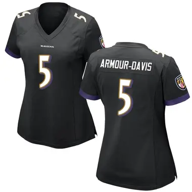 Women's Nike Baltimore Ravens Jalyn Armour-Davis Jersey - Black Game