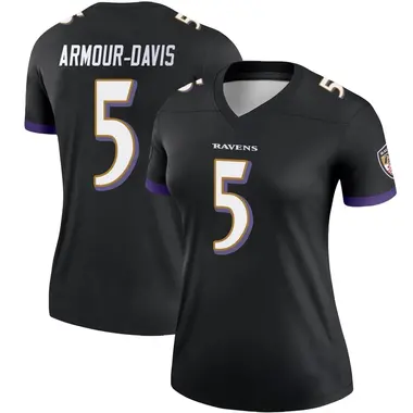 Women's Nike Baltimore Ravens Jalyn Armour-Davis Jersey - Black Legend