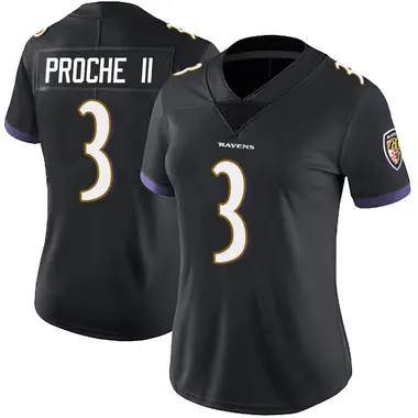 Women's Nike Baltimore Ravens James Proche II Alternate Vapor Untouchable Jersey - Black Limited