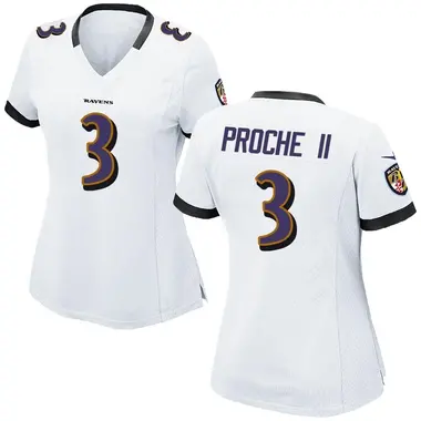 Women's Nike Baltimore Ravens James Proche II Jersey - White Game