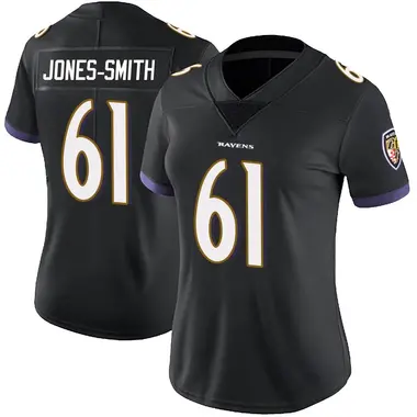 Women's Nike Baltimore Ravens Jaryd Jones-Smith Alternate Vapor Untouchable Jersey - Black Limited