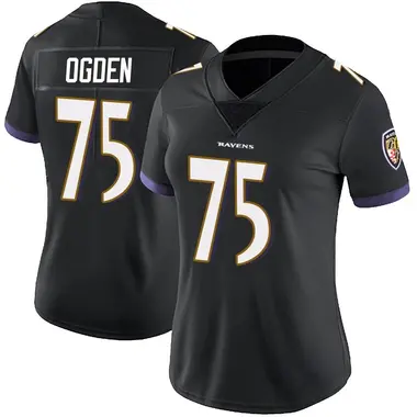 Women's Nike Baltimore Ravens Jonathan Ogden Alternate Vapor Untouchable Jersey - Black Limited