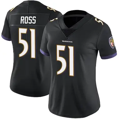 Women's Nike Baltimore Ravens Josh Ross Alternate Vapor Untouchable Jersey - Black Limited