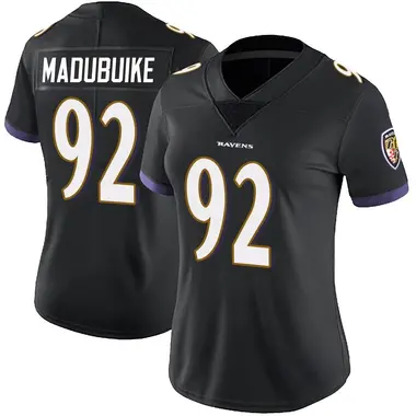 Women's Nike Baltimore Ravens Justin Madubuike Alternate Vapor Untouchable Jersey - Black Limited