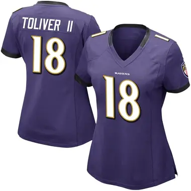 Women's Nike Baltimore Ravens Kevin Toliver II Team Color Vapor Untouchable Jersey - Purple Limited