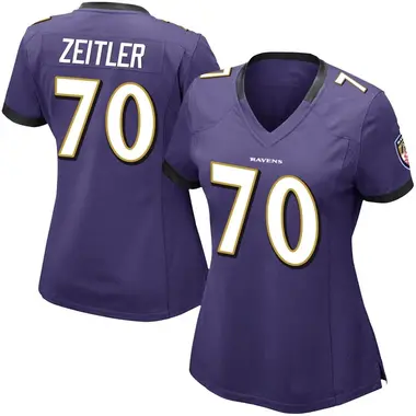 Women's Nike Baltimore Ravens Kevin Zeitler Team Color Vapor Untouchable Jersey - Purple Limited