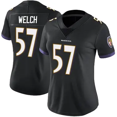 Women's Nike Baltimore Ravens Kristian Welch Alternate Vapor Untouchable Jersey - Black Limited