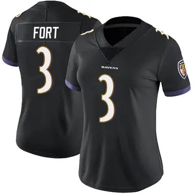 Women's Nike Baltimore Ravens L.J. Fort Alternate Vapor Untouchable Jersey - Black Limited